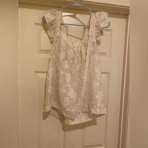 Anthropologie Flutter Sleeve Tank